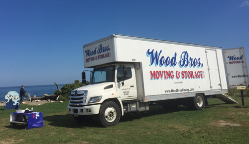 Wood Bros. Moving truck at Seacoast Science Center Family Fun Day ″Touch a Truck” Event